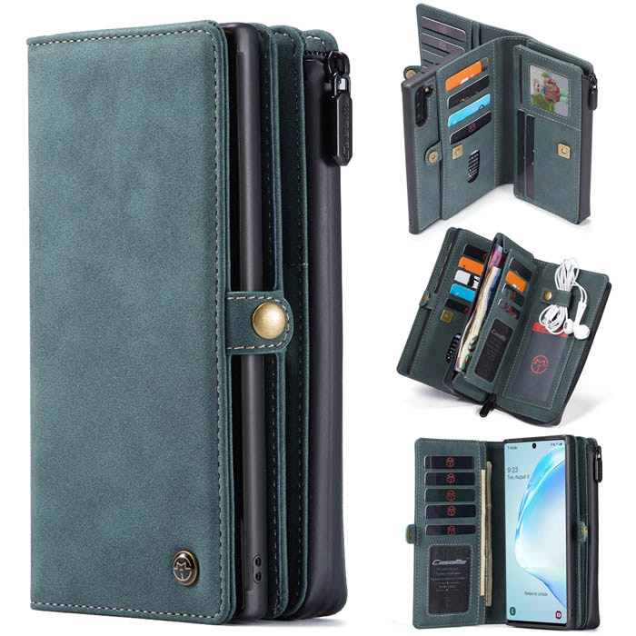 CaseMe Samsung Galaxy Note 10 Multi-Functional Wallet Case Blue