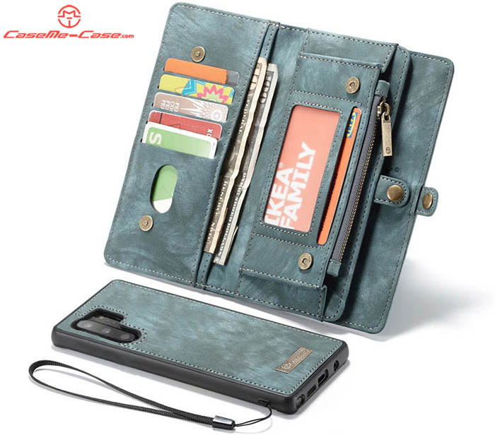 CaseMe Samsung Galaxy Note 10 Plus Zipper Wallet Magnetic Detachable 2 in 1 Folio Case