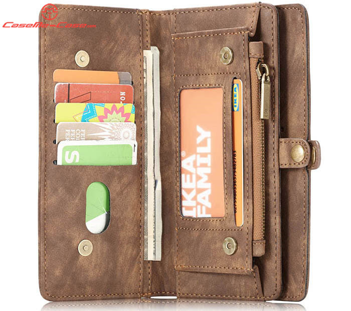 CaseMe Samsung Galaxy Note 10 Plus Zipper Wallet Magnetic Detachable 2 in 1 Folio Case