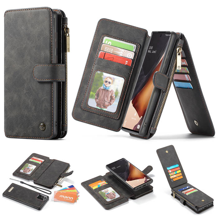 CaseMe Samsung Galaxy Note 20 Wallet Magnetic Case Black