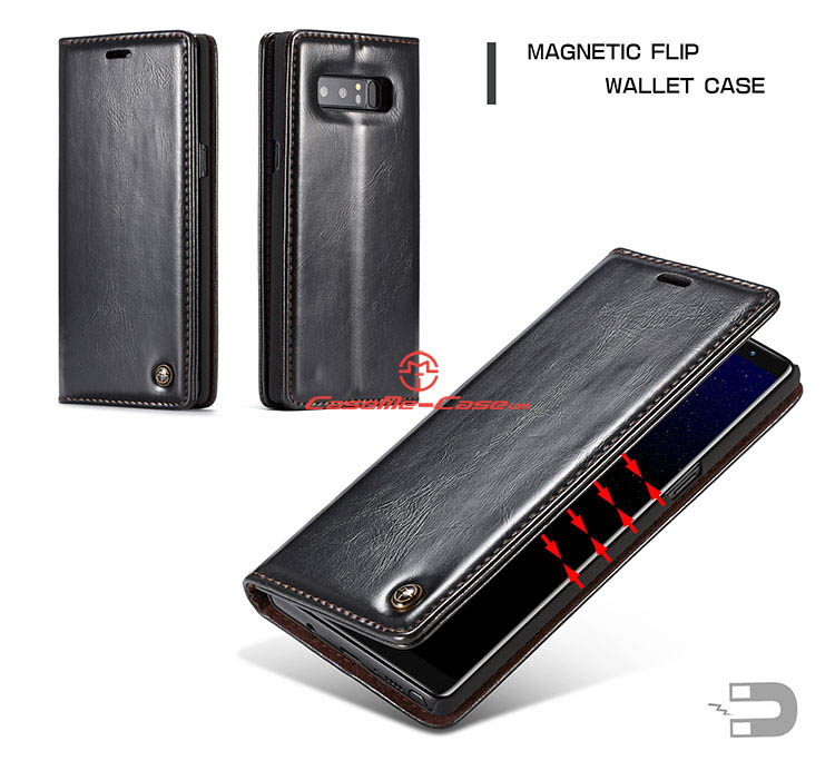 CaseMe Samsung Galaxy Note 8 Wallet Magnetic Stand Leather Case