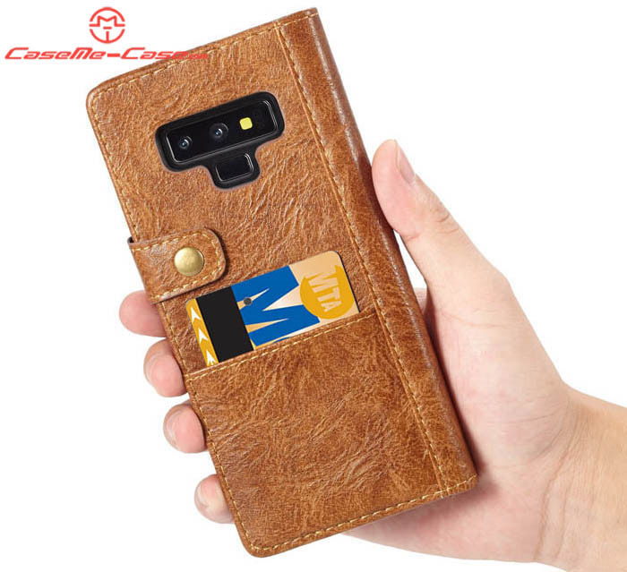 CaseMe Samsung Galaxy Note 9 Retro Card Slots Wallet Leather Case