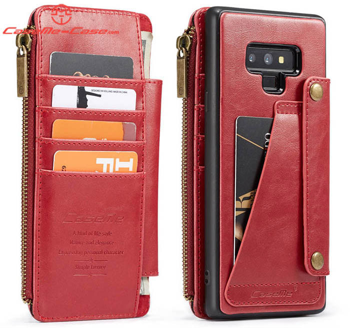 CaseMe Samsung Galaxy Note 9 Business Multi-functional Zipper Wallet Detachable 2-in-1 Case