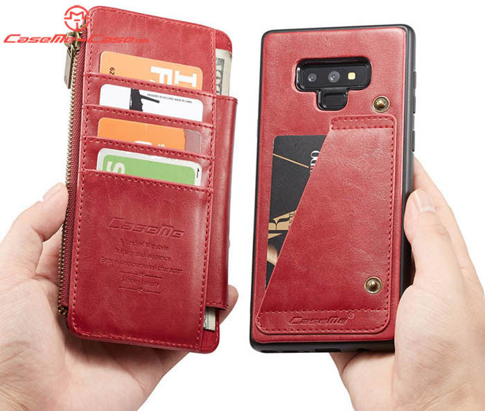 CaseMe Samsung Galaxy Note 9 Business Multi-functional Zipper Wallet Detachable 2-in-1 Case