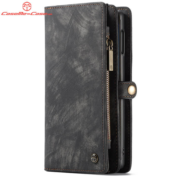 CaseMe Samsung Galaxy S10e Zipper Wallet Magnetic Detachable 2 in 1 Folio Case