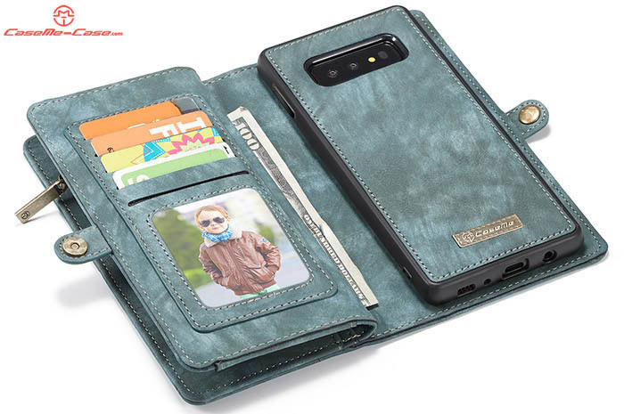 CaseMe Samsung Galaxy S10e Zipper Wallet Magnetic Detachable 2 in 1 Folio Case