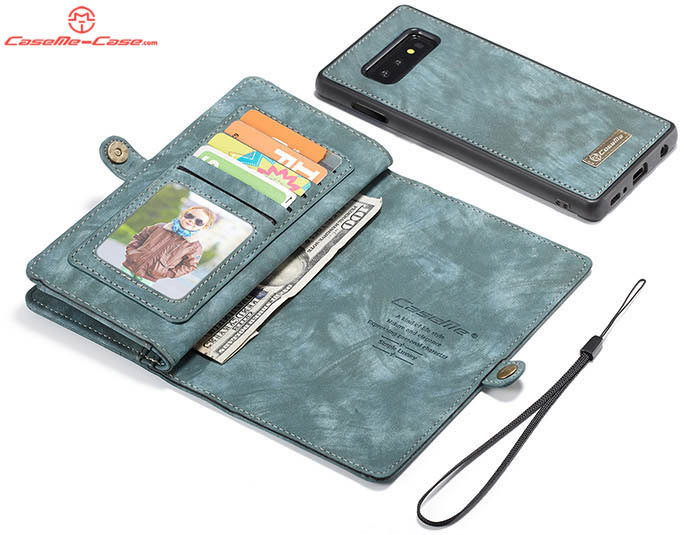 CaseMe Samsung Galaxy S10e Zipper Wallet Magnetic Detachable 2 in 1 Folio Case