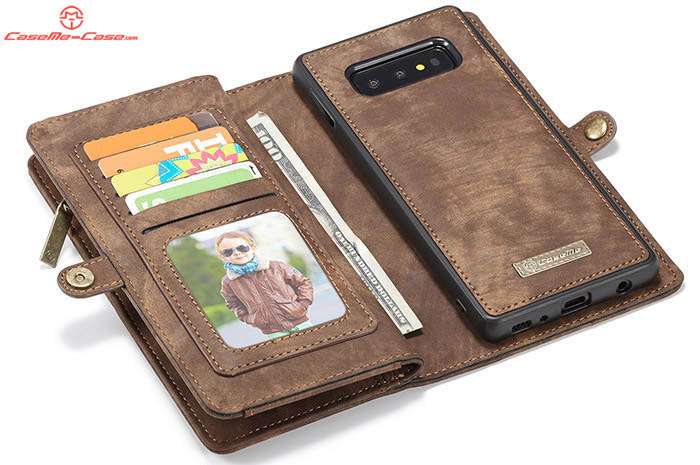 CaseMe Samsung Galaxy S10e Zipper Wallet Magnetic Detachable 2 in 1 Folio Case