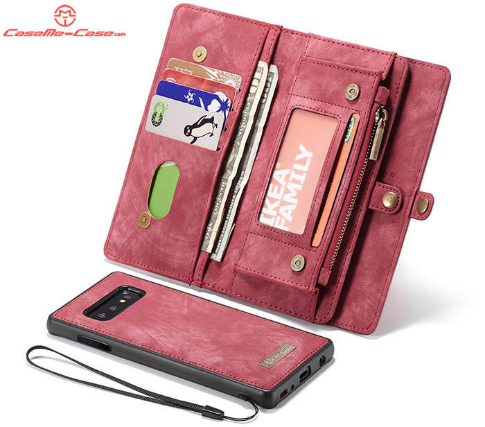 CaseMe Samsung Galaxy S10e Zipper Wallet Magnetic Detachable 2 in 1 Folio Case