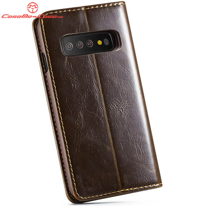 CaseMe Samsung Galaxy S10 Wallet Magnetic Flip Stand Leather Case