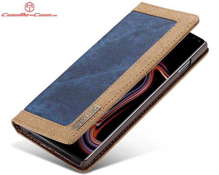 CaseMe Samsung Galaxy S10 Canvas Magnetic Flip Wallet Leather Case