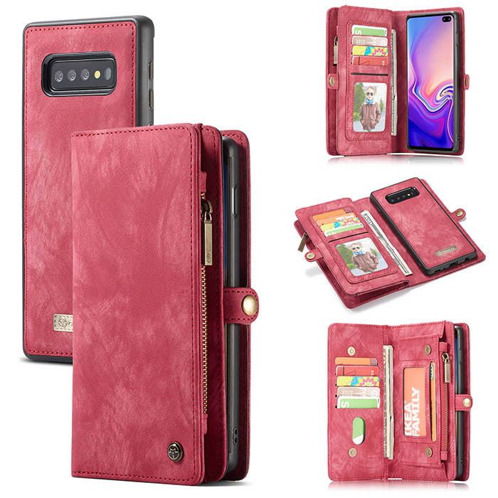 CaseMe Samsung Galaxy S10 5G Wallet Magnetic Detachable 2 in 1 Case Red