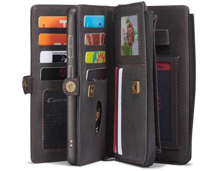 CaseMe Samsung Galaxy S20 Plus Luxury Multi-Functional Zipper Wallet Magnetic Detachable 2 in 1 Folio Case