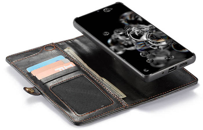 CaseMe Samsung Galaxy S20 Plus Wallet Magnetic Detachable 2 in 1 Case With Wrist Strap