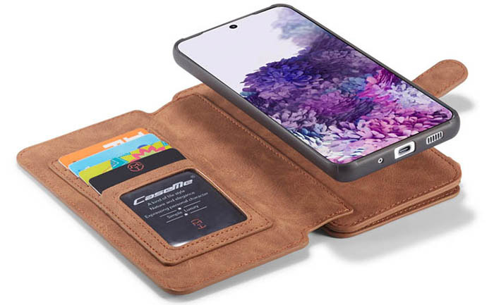 CaseMe Samsung Galaxy S20 Ultra Zipper Wallet Magnetic Detachable 2 in 1 Folio Flip Case