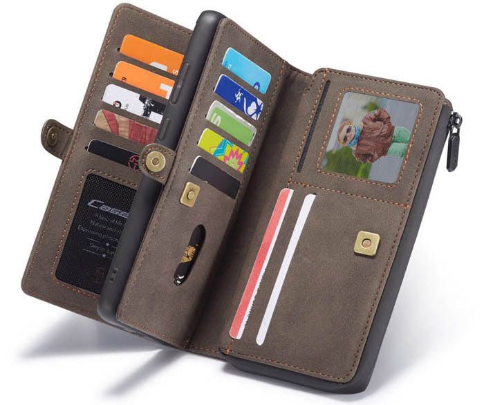 CaseMe Samsung Galaxy S20 Ultra Luxury Multi-Functional Zipper Wallet Magnetic Detachable 2 in 1 Folio Case