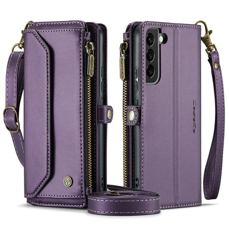 CaseMe Samsung Galaxy S21 Wallet RFID Blocking Crossbody Phone Case