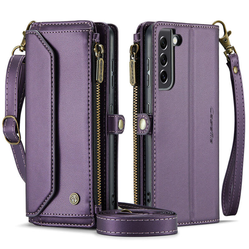 CaseMe Samsung Galaxy S21 FE Wallet RFID Blocking Crossbody Phone Case