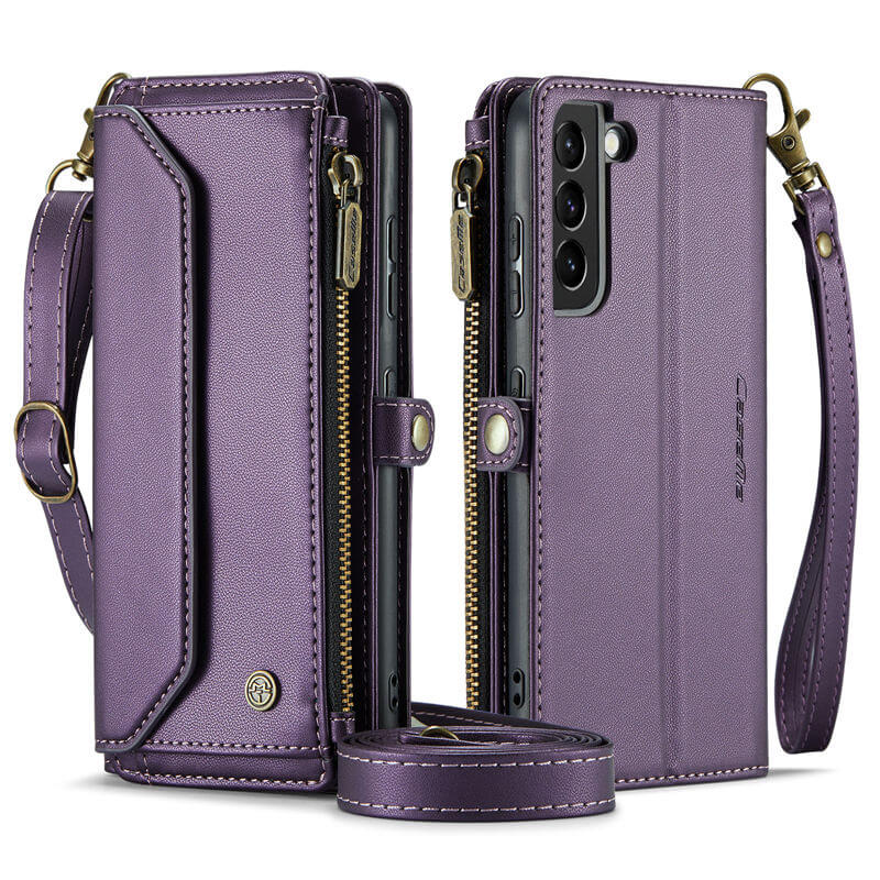 CaseMe Samsung Galaxy S21 Plus Wallet RFID Blocking Crossbody Phone Case