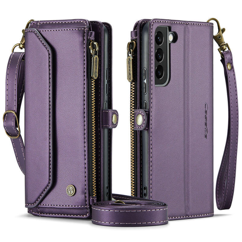 CaseMe Samsung Galaxy S22 Wallet RFID Blocking Crossbody Phone Case