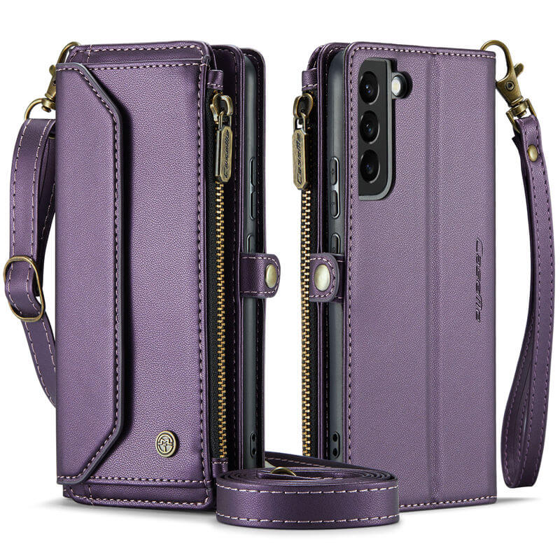 CaseMe Samsung Galaxy S22 Plus Wallet RFID Blocking Crossbody Phone Case