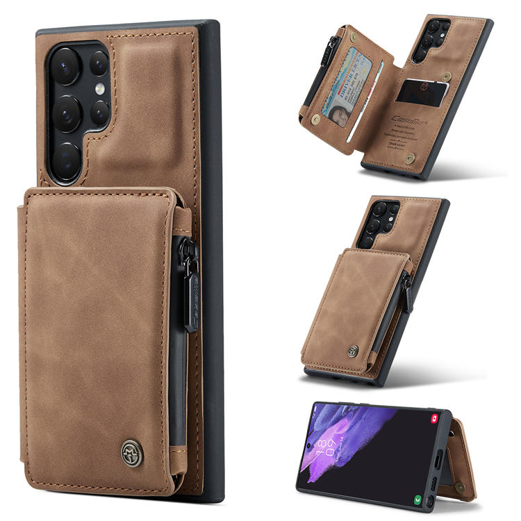 Caseme Samsung Galaxy S22 Ultra Wallet Rfid Blocking Case Coffee