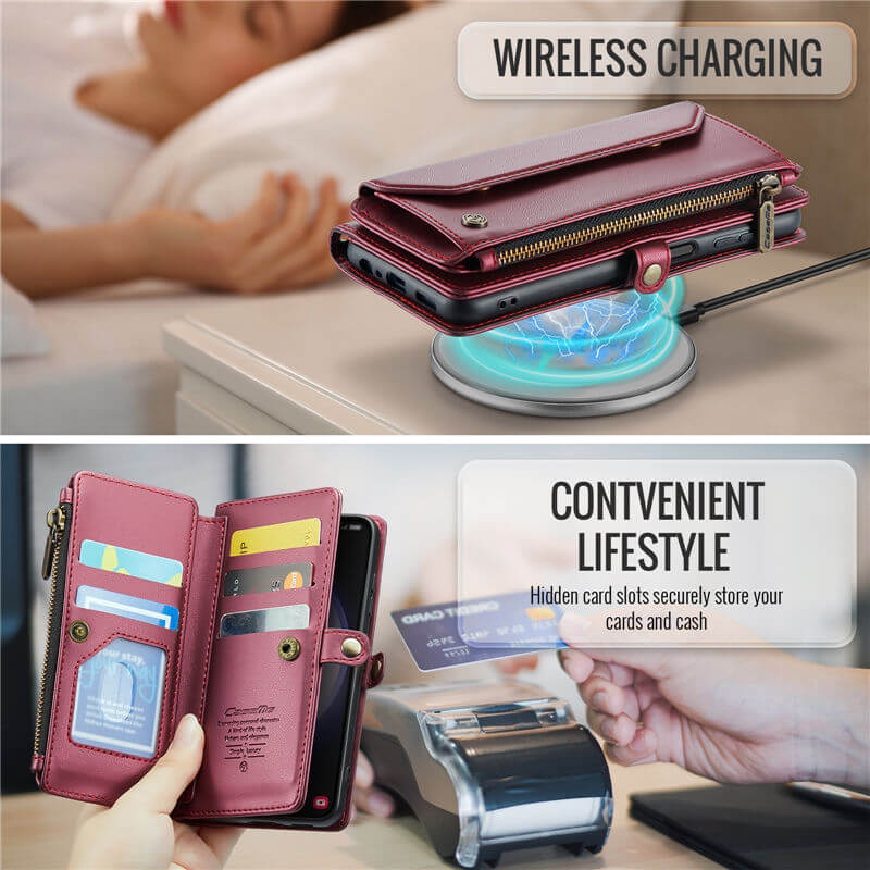 CaseMe Samsung Galaxy S23 Wallet RFID Blocking Crossbody Phone Case