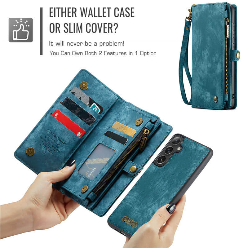 CaseMe Samsung Galaxy S24 FE Wallet Case with Wrist Strap