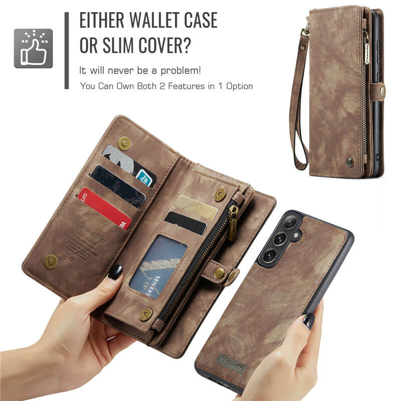 CaseMe Samsung Galaxy S24 FE Wallet Case with Wrist Strap