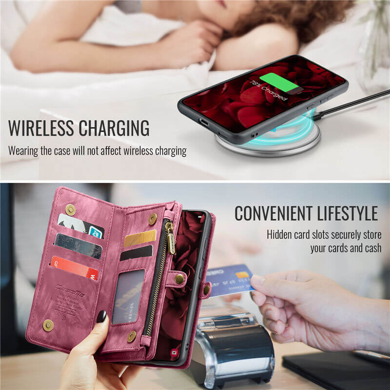 CaseMe Samsung Galaxy S24 FE Wallet Case with Wrist Strap