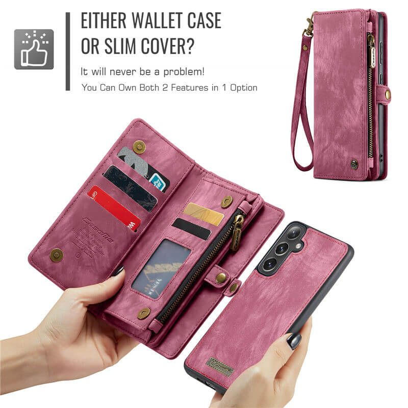 CaseMe Samsung Galaxy S24 FE Wallet Case with Wrist Strap