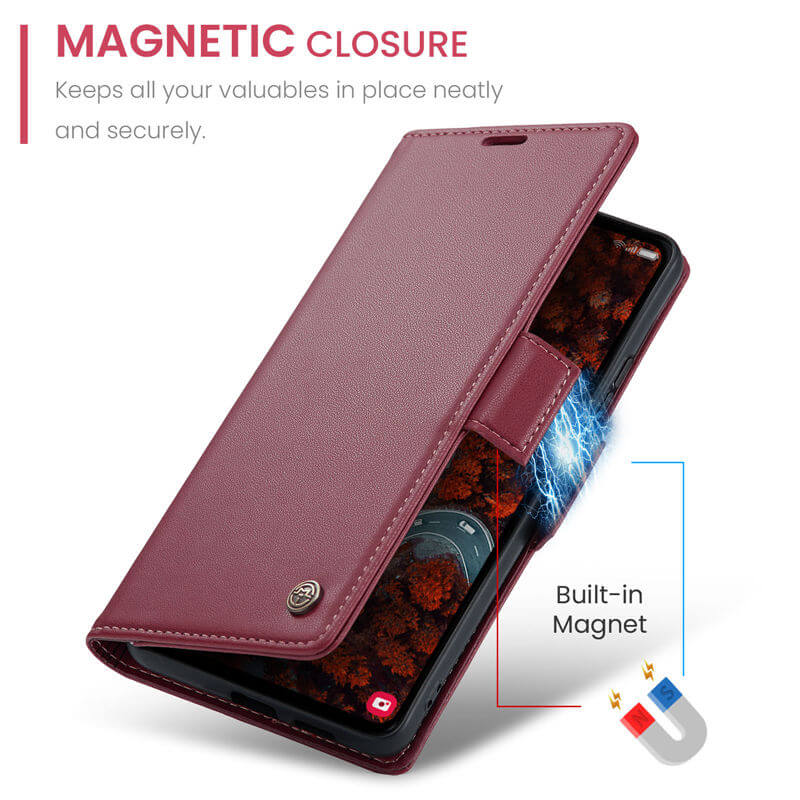 CaseMe Samsung Galaxy S24 FE Wallet RFID Blocking Case