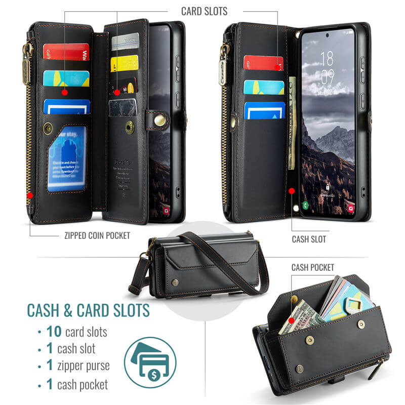 CaseMe Samsung Galaxy S24 FE Wallet RFID Blocking Case