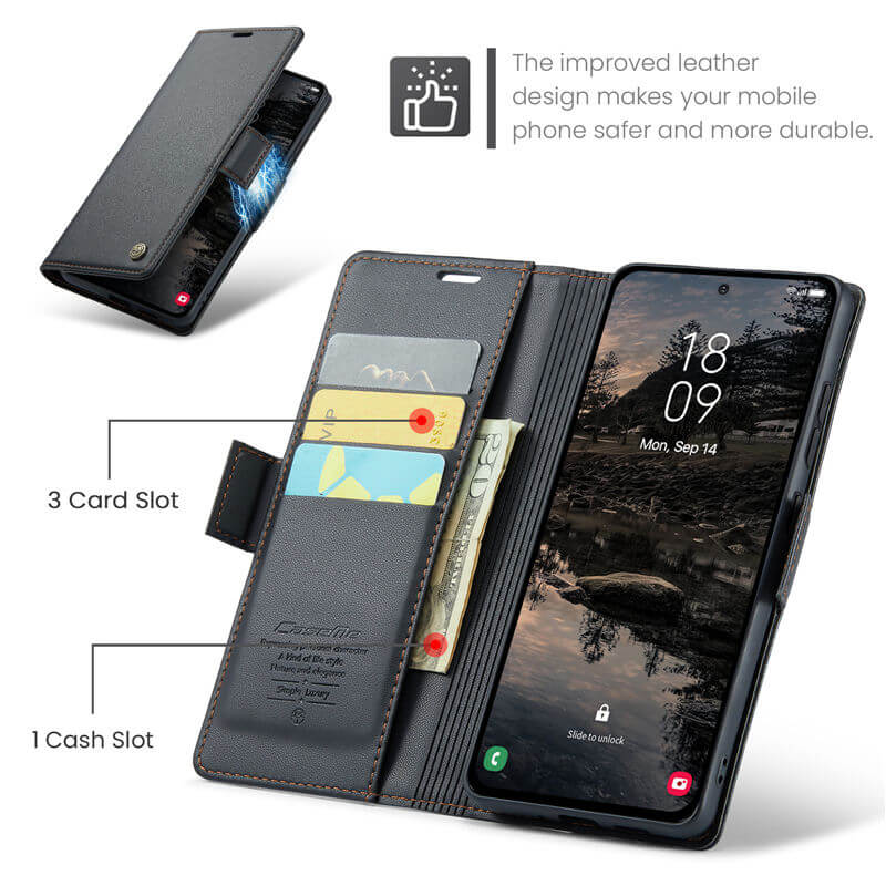 CaseMe Samsung Galaxy S25 Ultra Wallet RFID Blocking Case