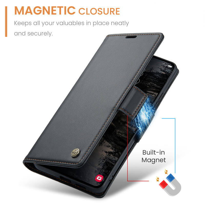 CaseMe Samsung Galaxy S25 Ultra Wallet RFID Blocking Case