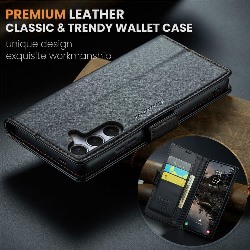 CaseMe Samsung Galaxy S25 Ultra Wallet RFID Blocking Case