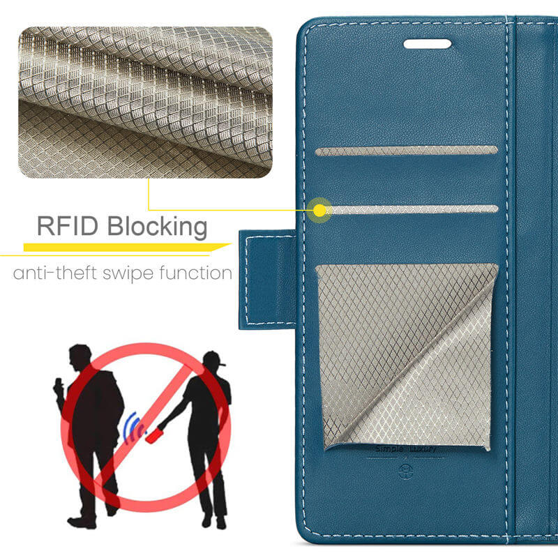 CaseMe Samsung Galaxy S25 Wallet RFID Blocking Case