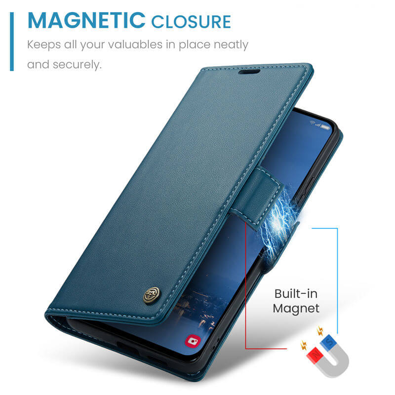 CaseMe Samsung Galaxy S25 Wallet RFID Blocking Case