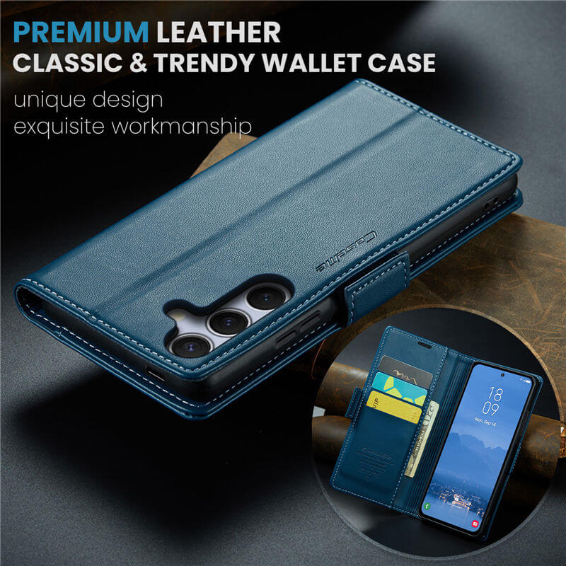 CaseMe Samsung Galaxy S25 Wallet RFID Blocking Case