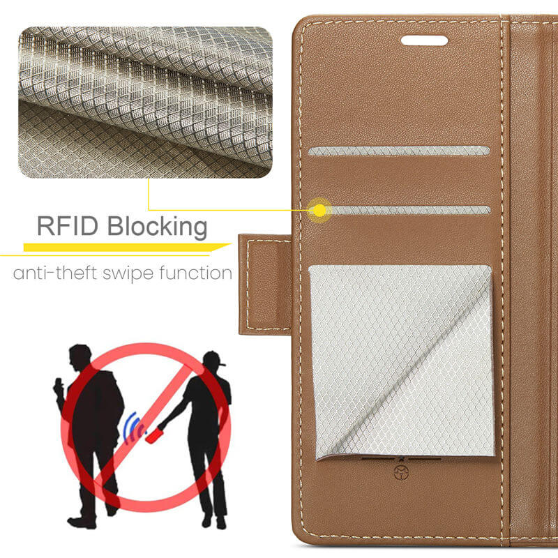 CaseMe Samsung Galaxy S25 Wallet RFID Blocking Case