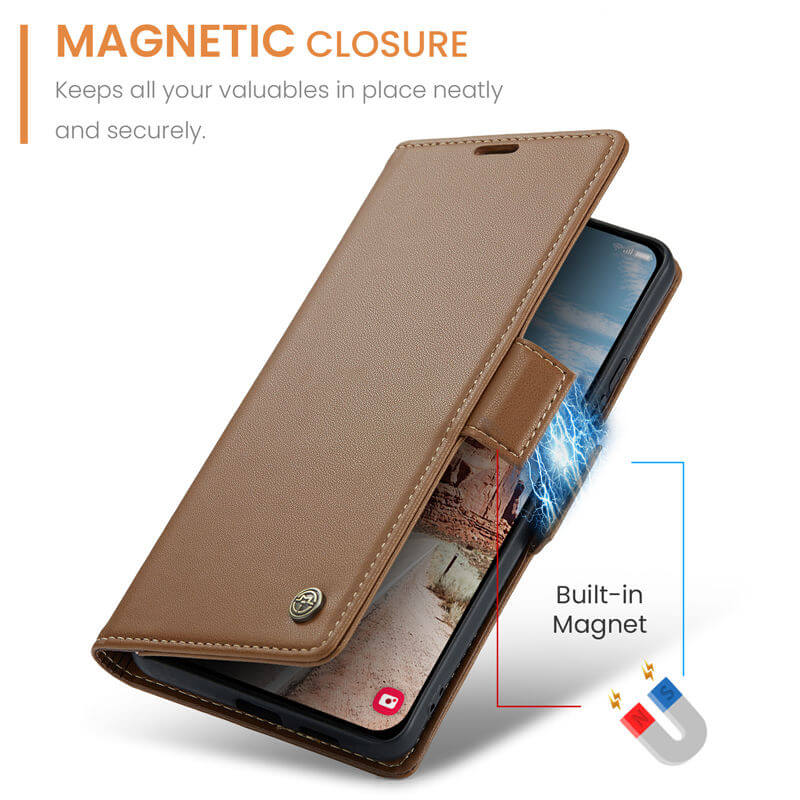 CaseMe Samsung Galaxy S25 Wallet RFID Blocking Case