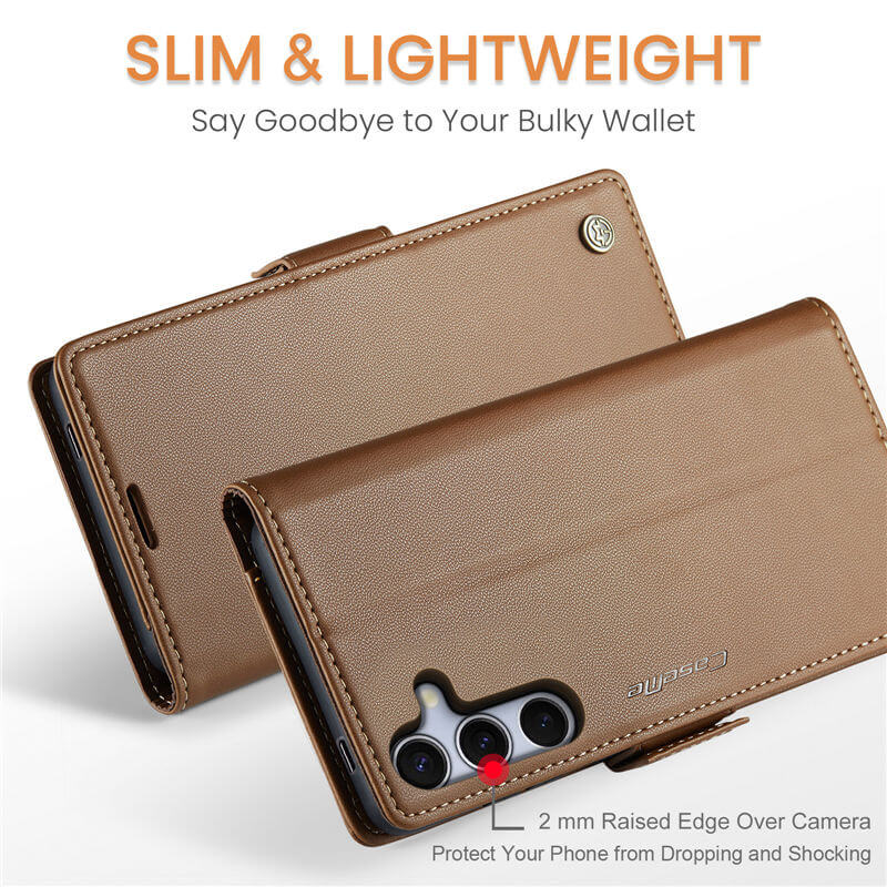 CaseMe Samsung Galaxy S25 Wallet RFID Blocking Case