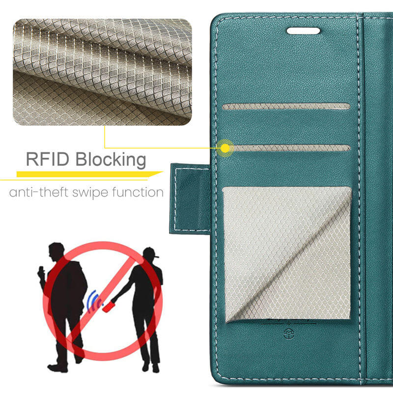 CaseMe Samsung Galaxy S25 Wallet RFID Blocking Case