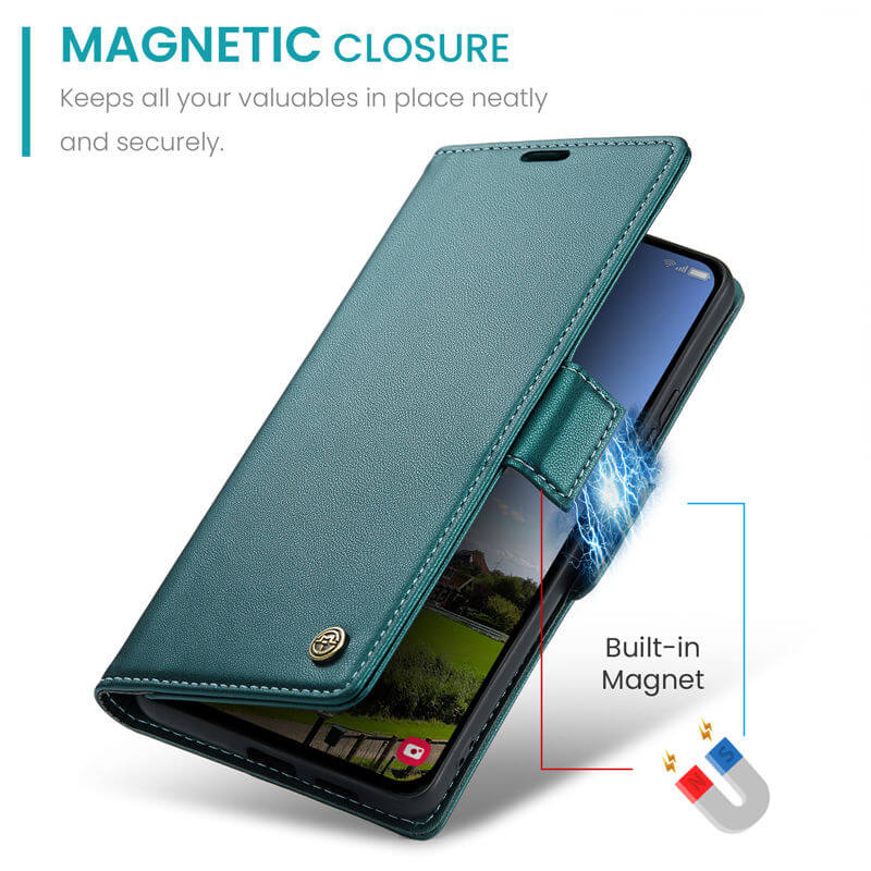 CaseMe Samsung Galaxy S25 Wallet RFID Blocking Case