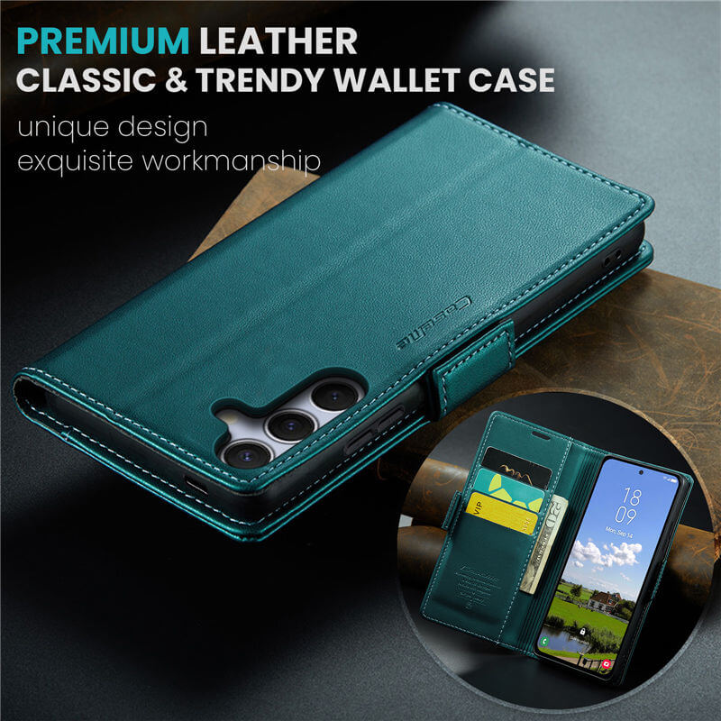 CaseMe Samsung Galaxy S25 Wallet RFID Blocking Case