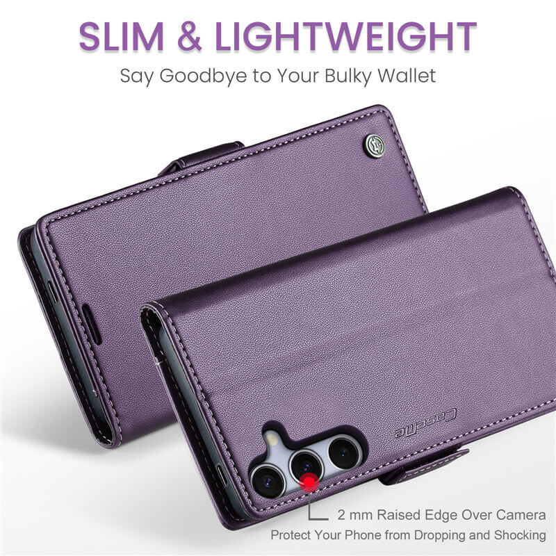 CaseMe Samsung Galaxy S25 Wallet RFID Blocking Case