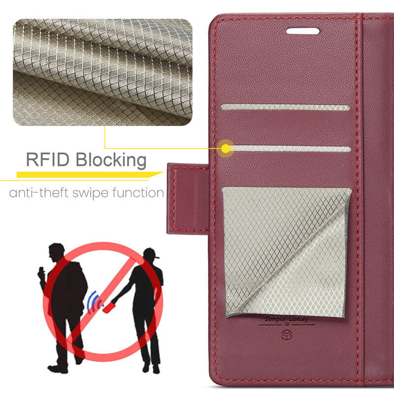 CaseMe Samsung Galaxy S25 Plus Wallet RFID Blocking Case