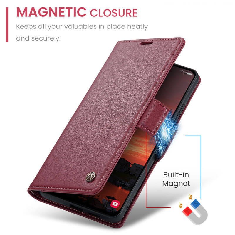 CaseMe Samsung Galaxy S25 Plus Wallet RFID Blocking Case