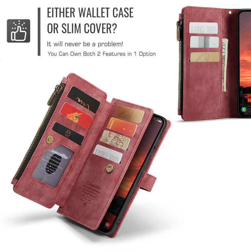 CaseMe Samsung Galaxy S25 Plus Wallet Case with Wrist Strap