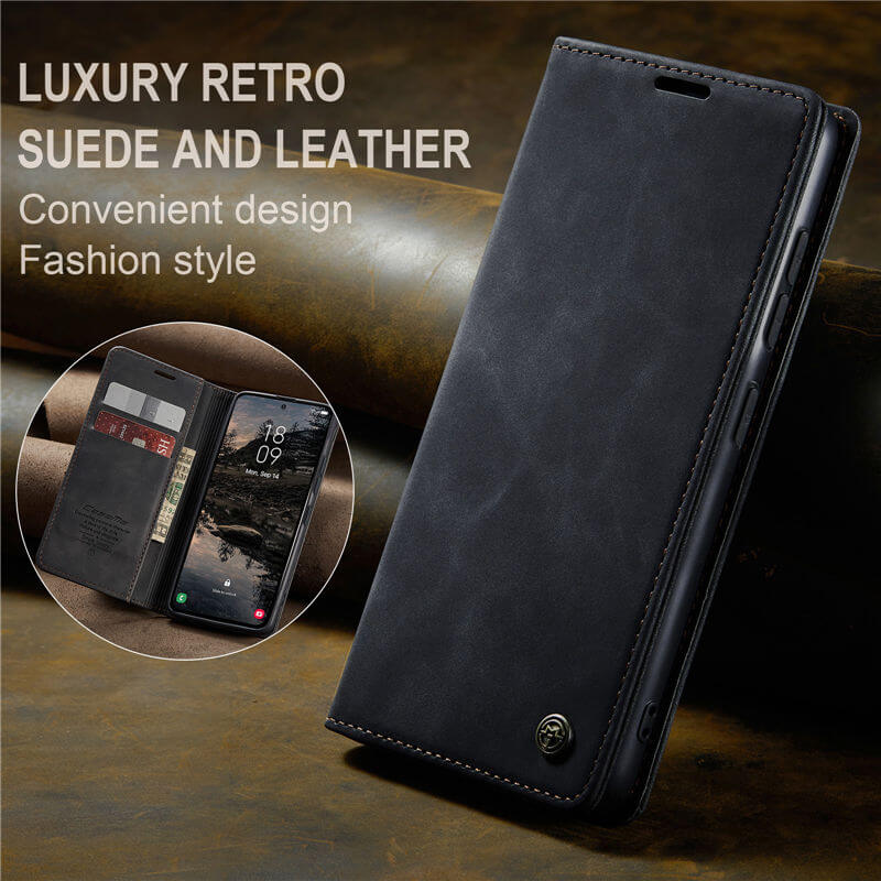 CaseMe Samsung Galaxy S25 Wallet Suede Leather Case